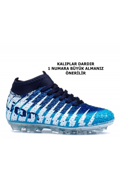 Freelion Yeni Sezon Turkuaz Renk  Çoraplı  Erkek Çocuk Krampon