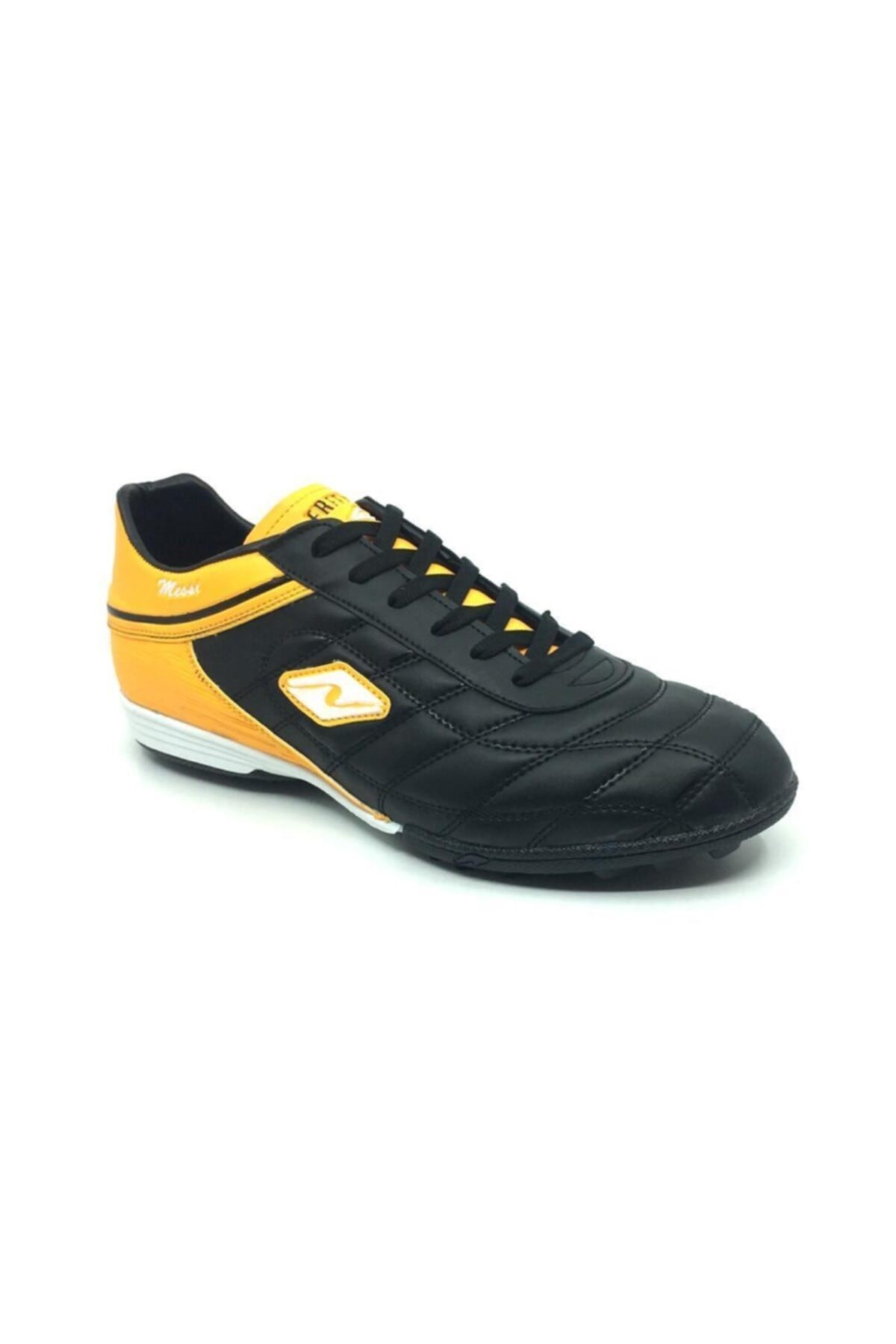 Lion Erkek  Siyah Turuncu Halı Saha Krampon Spor Ayakkabı 45-47