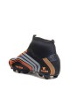 walked Siyah Turuncu Çoraplı Krampon Futbol Ayakkabısı