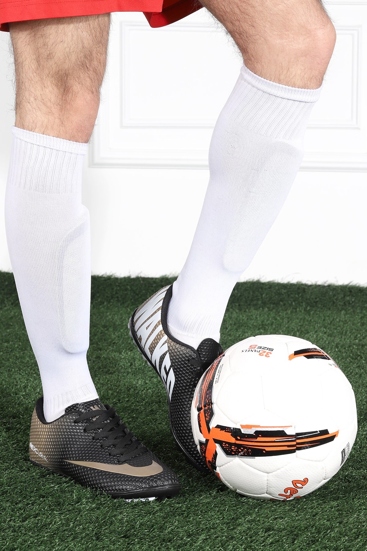 Walked 401 Siyah A.yaldız Halısaha Erkek Futbol Spor Ayakkabı