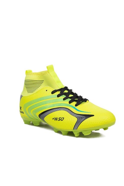 Sarı Turkuaz Çoraplı Krampon Futbol Ayakkabısı 435