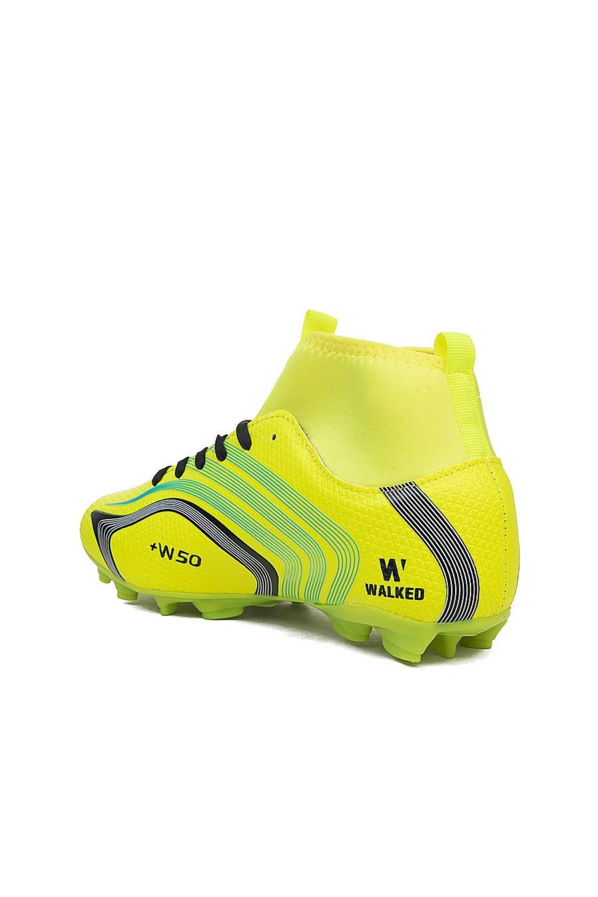 Sarı Turkuaz Çoraplı Krampon Futbol Ayakkabısı 435