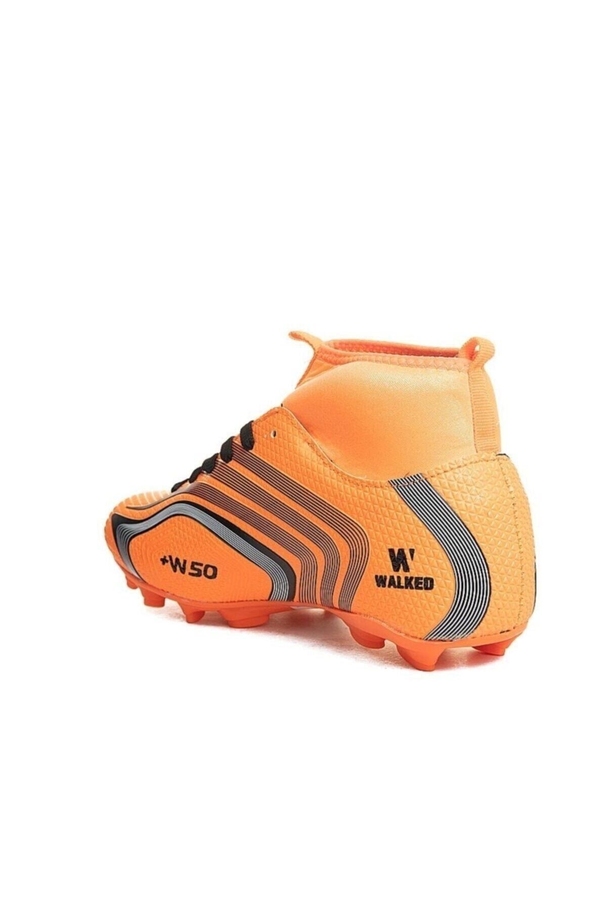 Çoraplı Krampon Futbol Ayakkabısı 435 Turuncu