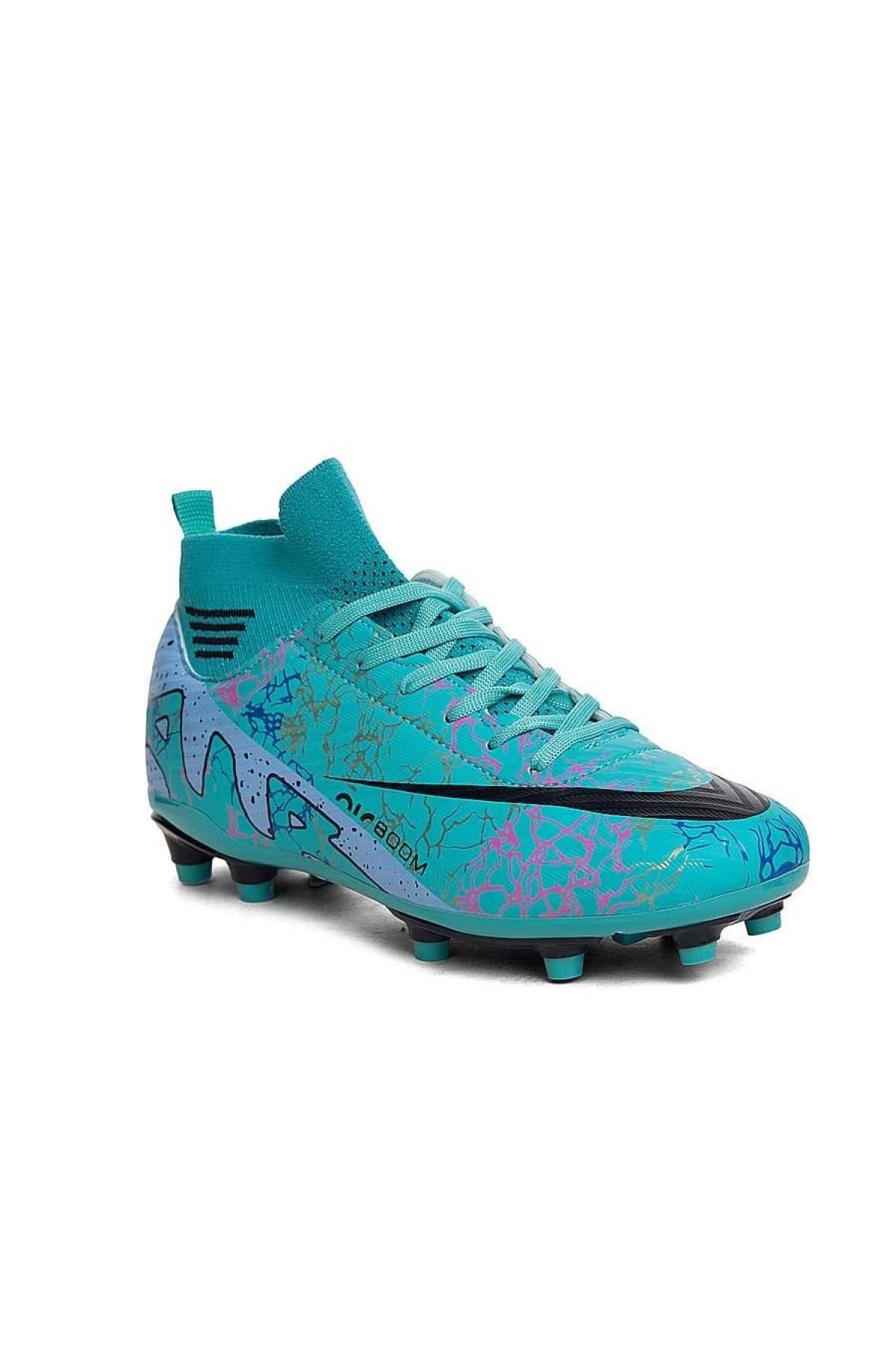 La Liga Erkek 565 Bilekli Çoraplı Krampon Turkuaz Futbol Ayakkabısı