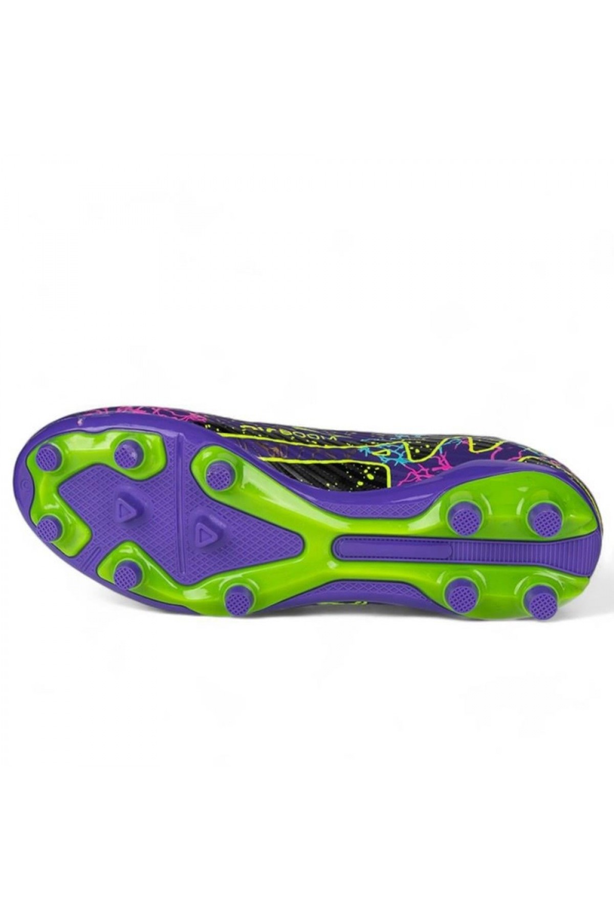 La Liga Erkek 565 Bilekli Mor Sarı Desen Krampon