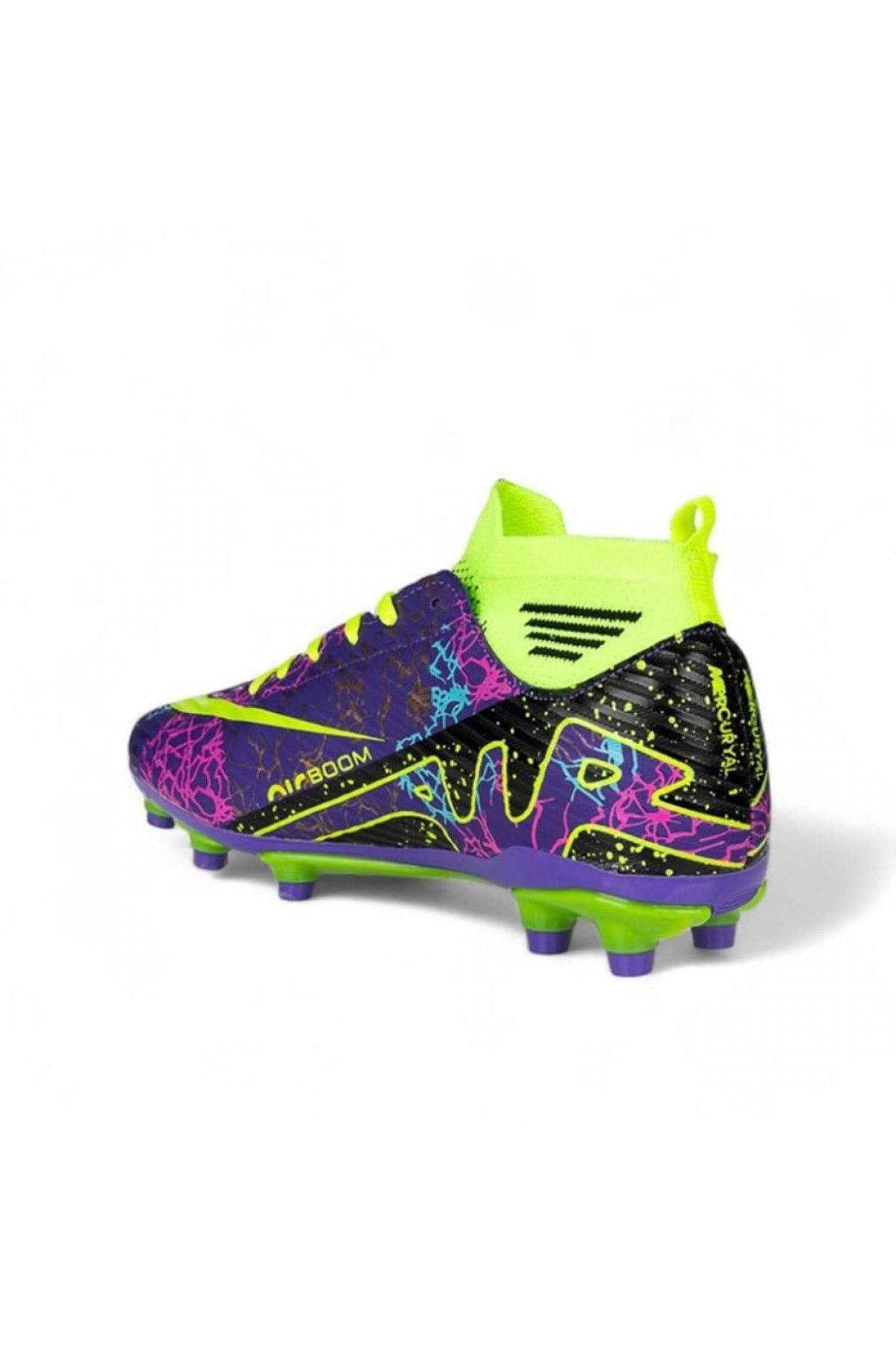 La Liga Erkek 565 Bilekli Mor Sarı Desen Krampon