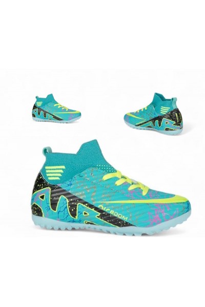 La Liga Erkek 565 Bilekli Turkuaz Sarı  Desen Halı Saha Ayakkabısı