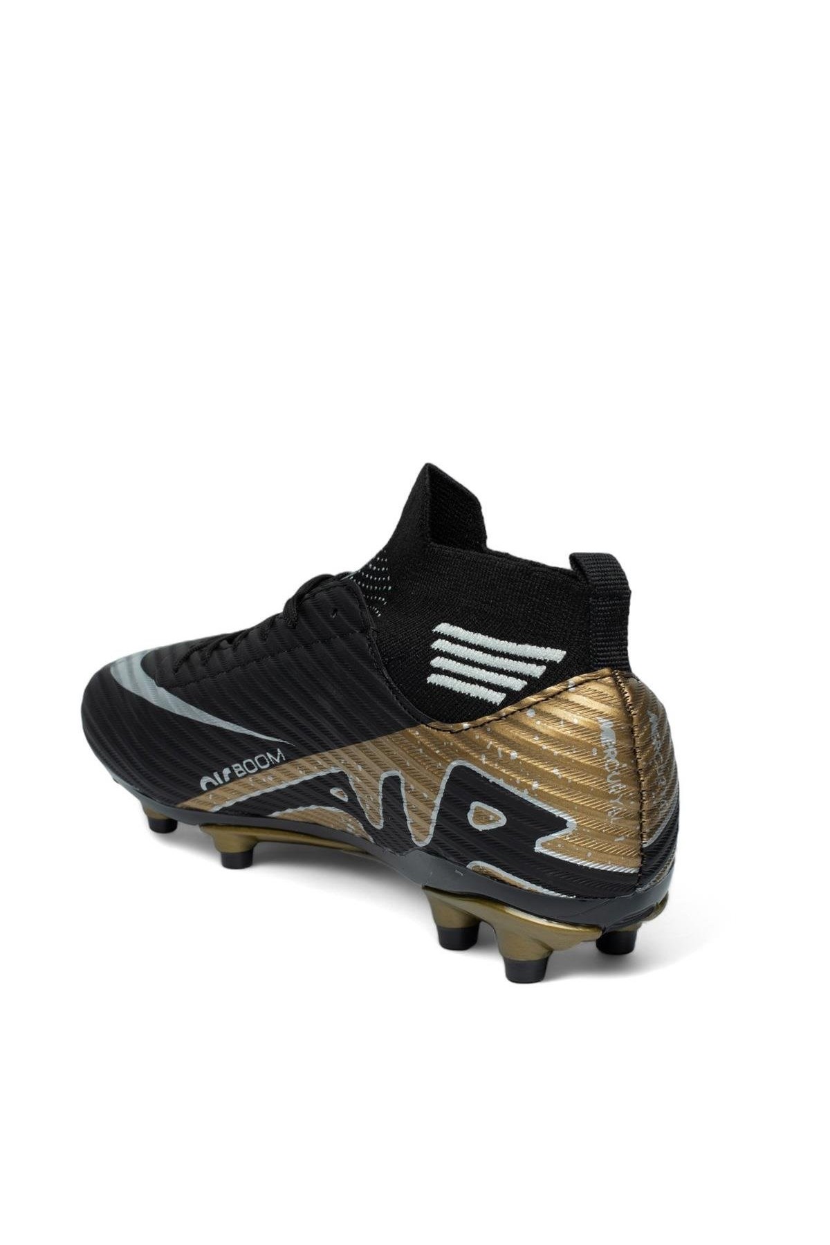 Erkek Krampon Halısaha Futbol Ayakkabı  Siyah Gold 565