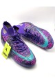 La Liga Erkek 565 Bilekli Mor Turkuaz Desen  Halı Saha Ayakkabısı