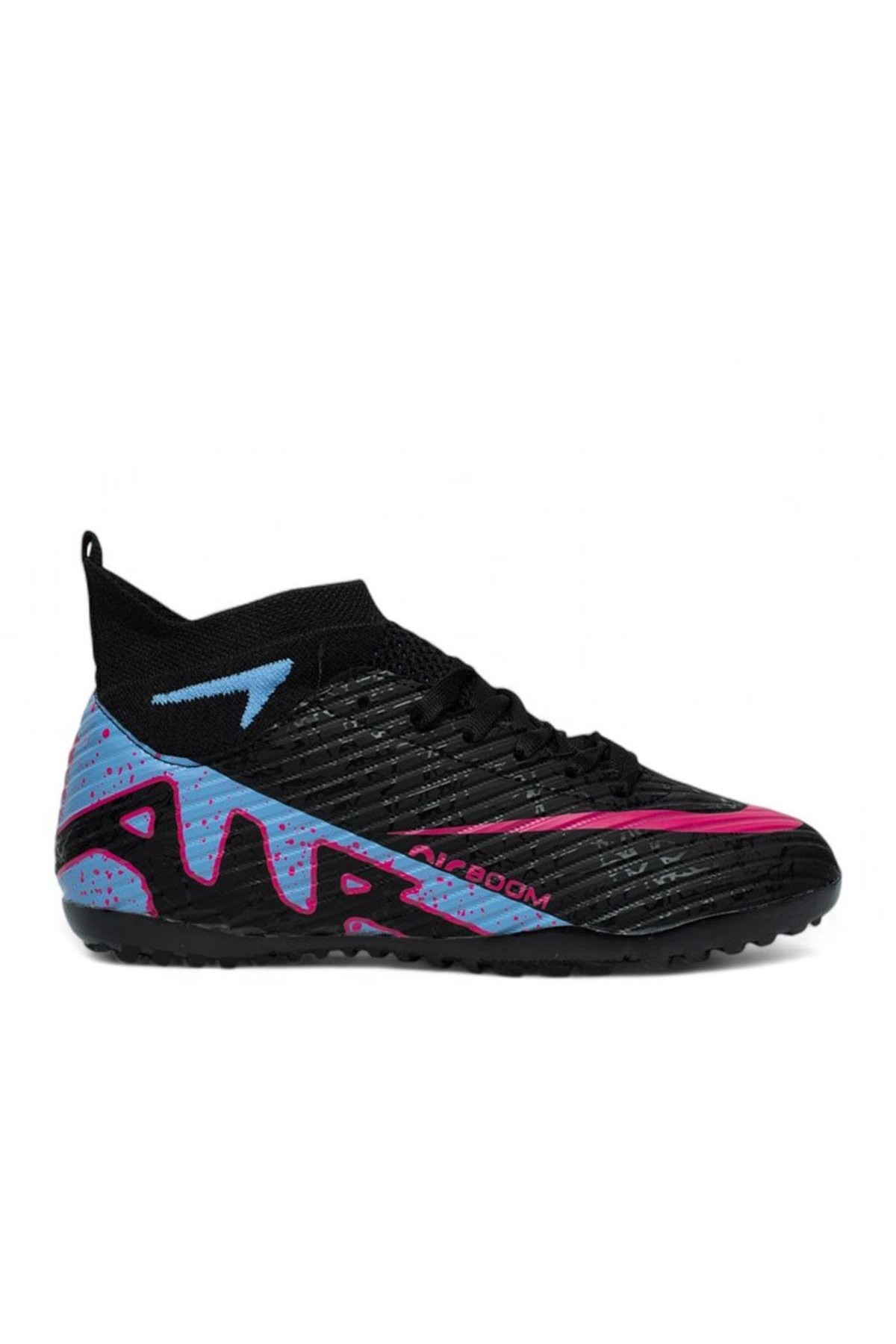 Laliga 600 Siyah Lila  Çoraplı Halı Saha Ayakkabısı