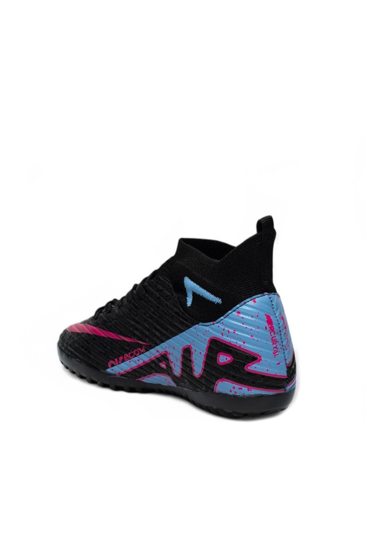 Laliga 600 Siyah Lila  Çoraplı Halı Saha Ayakkabısı