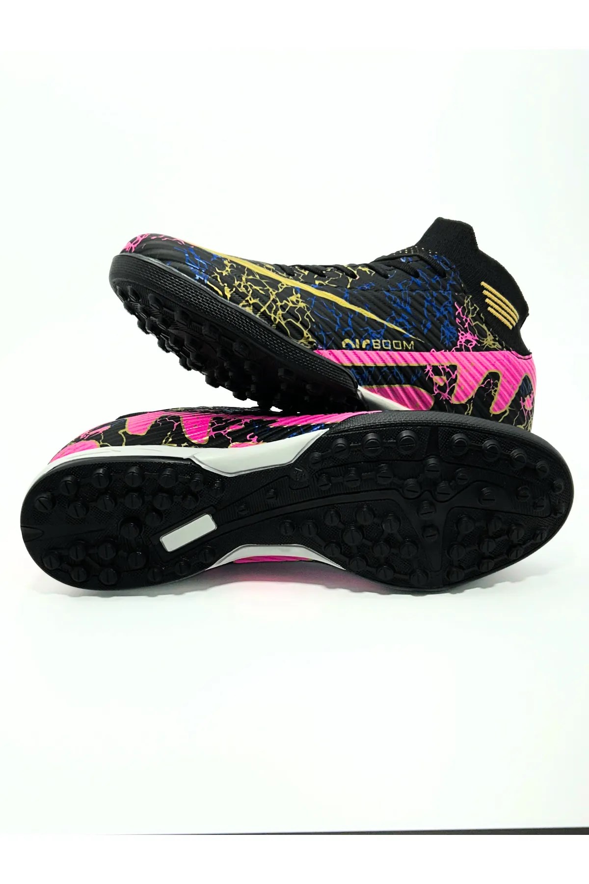 Laliga 600 Siyah Lila  Çoraplı Halı Saha Ayakkabısı