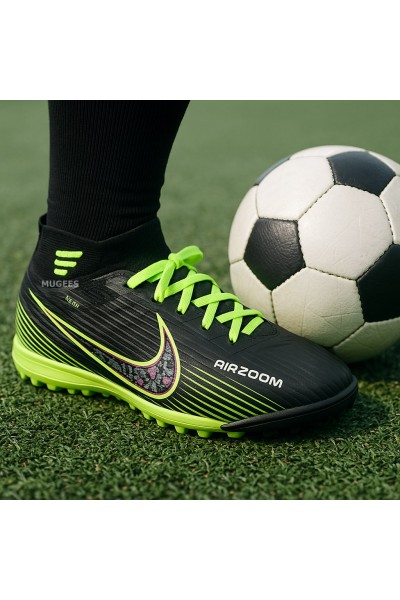  Siyah Sarı Çoraplı Halı Saha Futbol Ayakkabısı