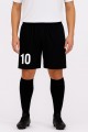 Erkek Siyah Futbol Şortu ve Çorabı Seti - Numara Baskılı Spor Kombin (10 Numara)