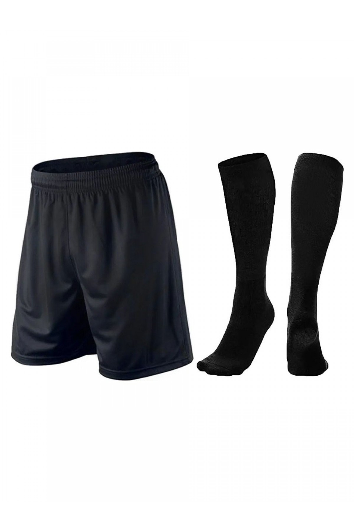 Erkek Siyah Futbol Şortu ve Çorabı Seti - Numara Baskılı Spor Kombin (10 Numara)
