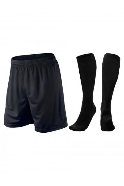 Erkek Siyah Futbol Şortu ve Çorabı Seti - Numara Baskılı Spor Kombin (10 Numara)