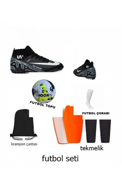 Profesyonel Çocuk Futbol Seti – Krampon, Top, Tekmelik, Çorap ve Antrenman Çantası