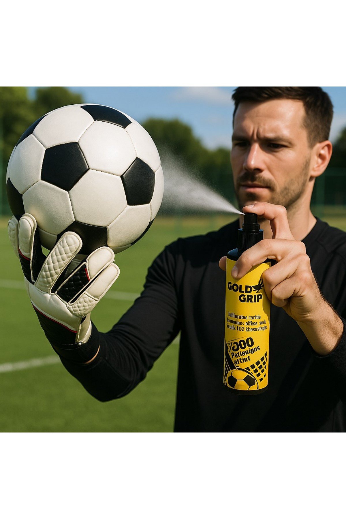 Gold Grip Kaleci Eldiven Spreyi – Profesyonel Tutuş Arttırıcı %100 Performans  100 ml