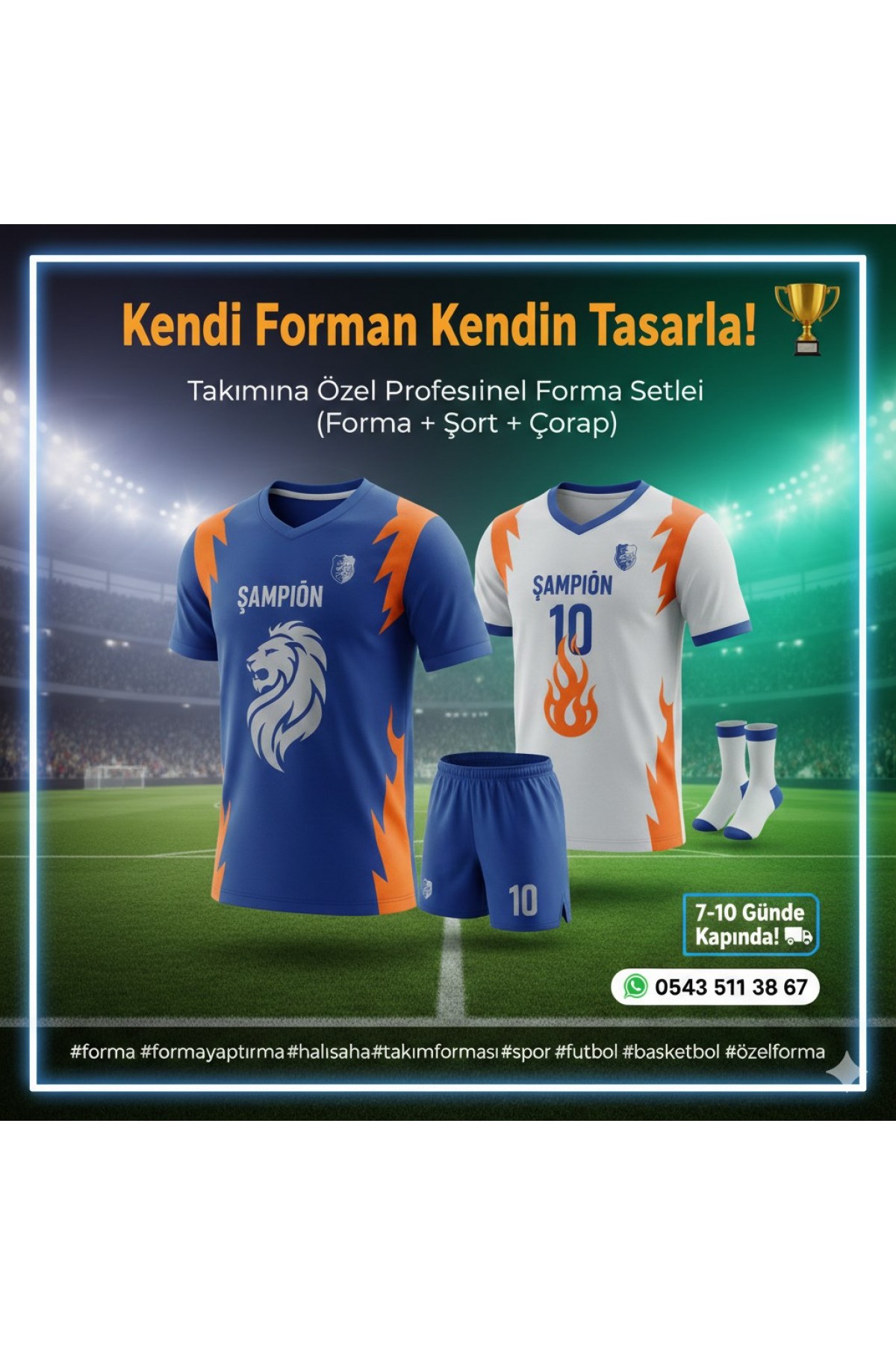 Halı Saha Takımlarına Özel Forma Baskısı