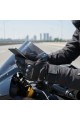 Mafsallı Motosiklet Eldiveni - Korumalı Full Parmak Yazlık/Mevsimlik Siyah Motorcu Eldiveni