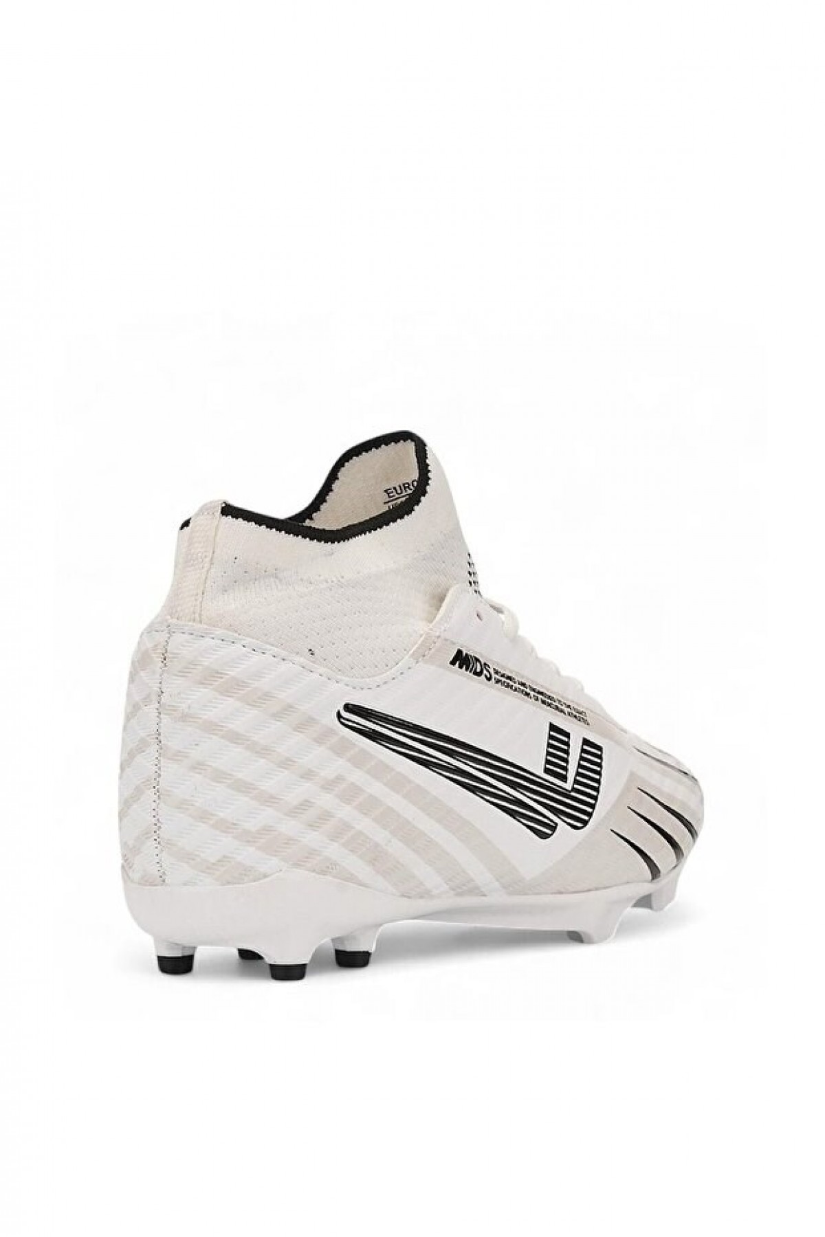 Beyaz Siyah  Desenli Bağcıklı Çim Saha Ve Halı Saha Kramponu 019