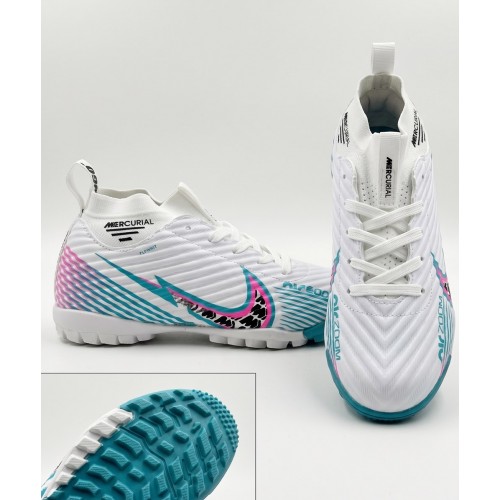 Beyaz/turkuaz Profesyonel Çocuk Halı Saha Ayakkabısı