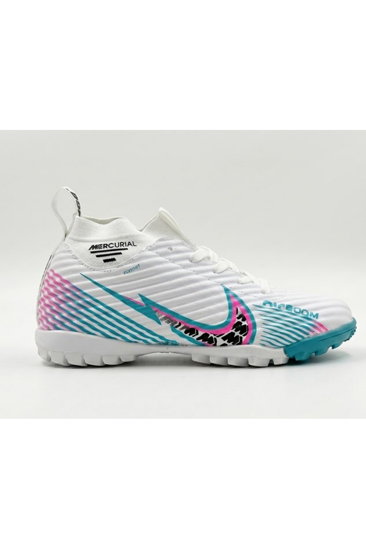 Beyaz/turkuaz Profesyonel Çocuk Halı Saha Ayakkabısı