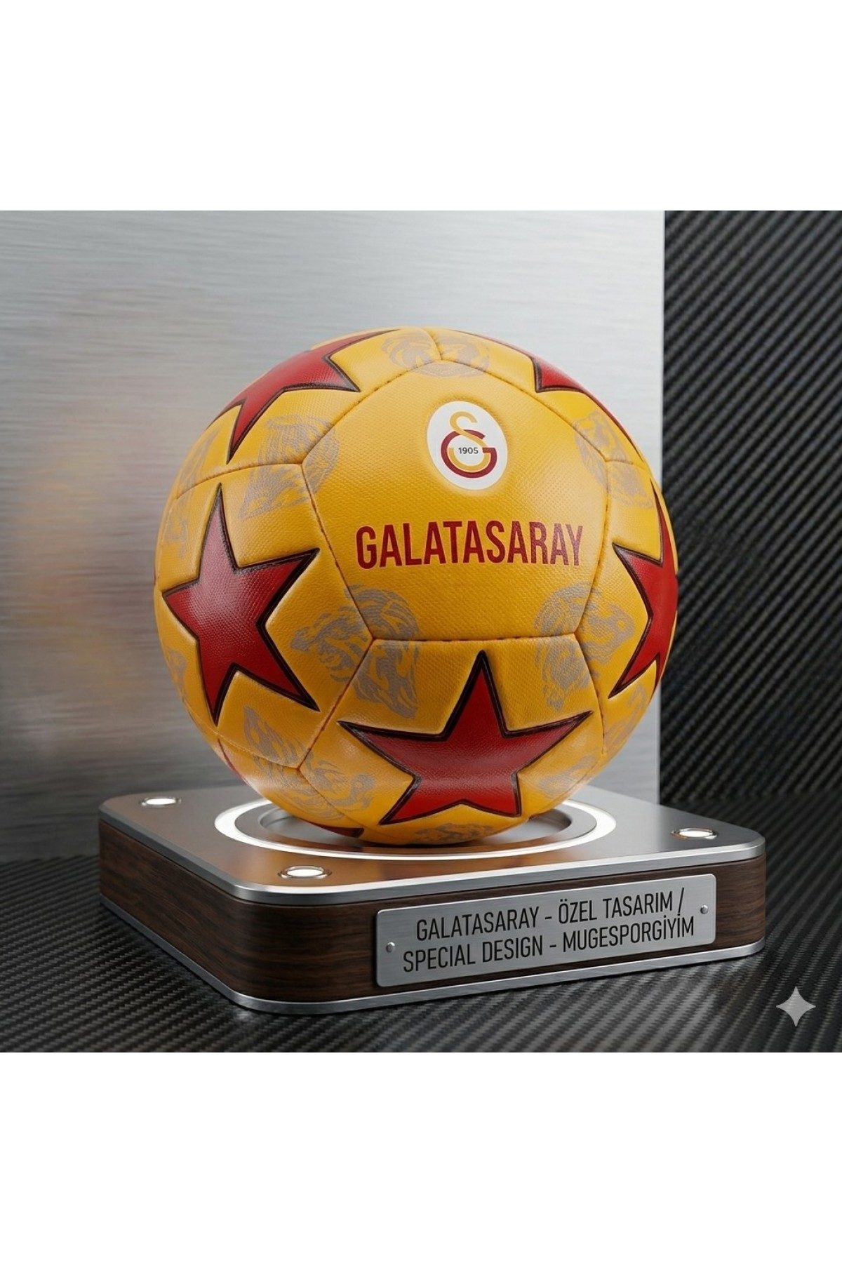Galatasaray Lisanslı Desenli Yıldızlı Futbol Topu