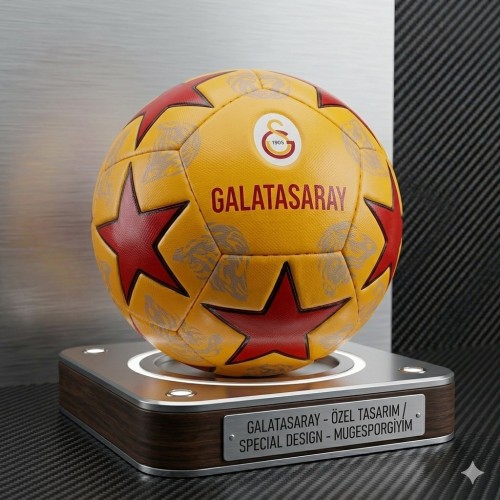 Galatasaray Lisanslı Desenli Yıldızlı Futbol Topu