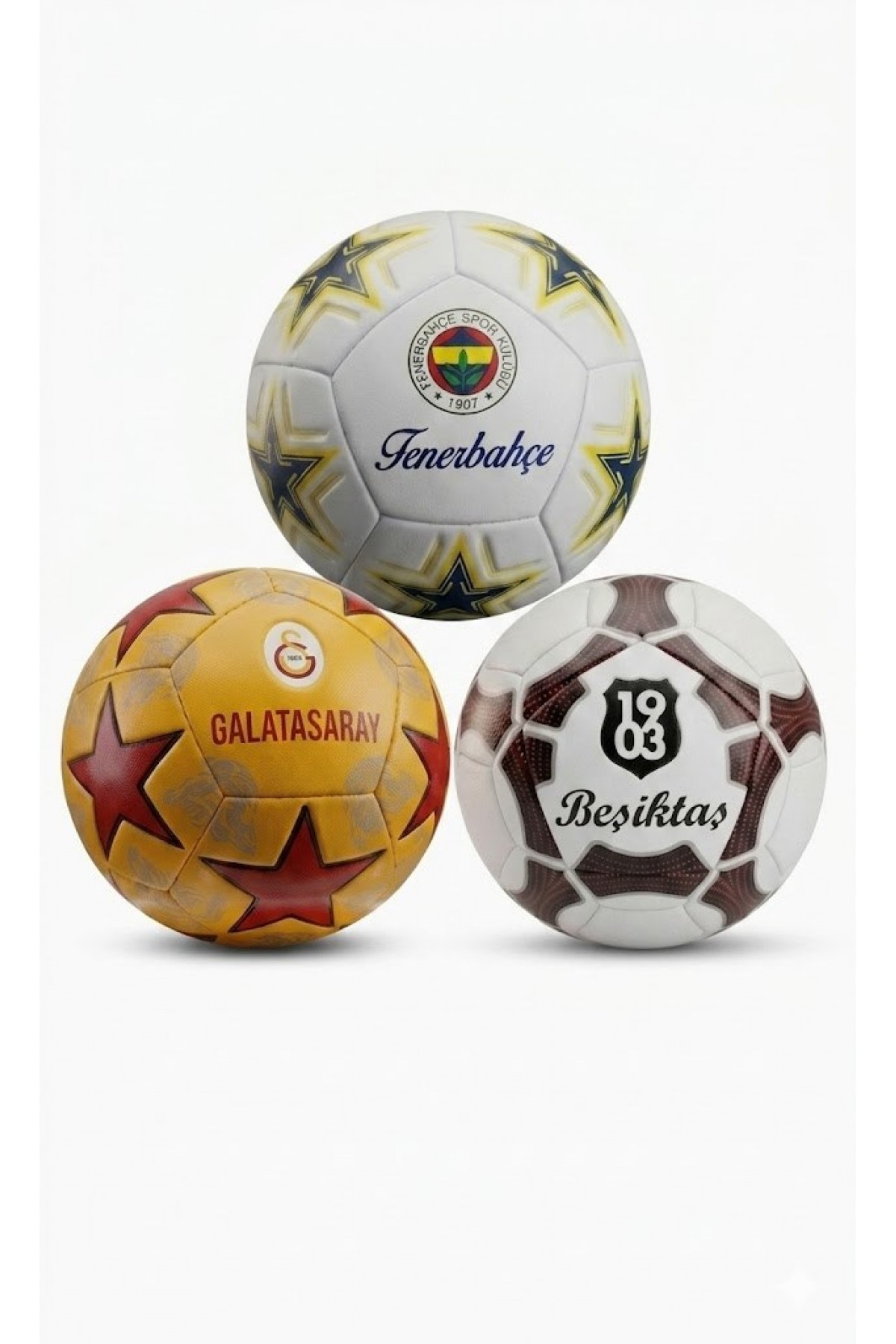 Resmi Lisanslı 3 Büyükler Futbol Topu - FB, GS, BJK Özel Tasarım, No:5 Standart Boy Taraftar Topu