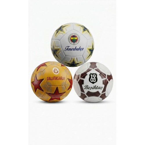 Resmi Lisanslı 3 Büyükler Futbol Topu - FB, GS, BJK Özel Tasarım, No:5 Standart Boy Taraftar Topu