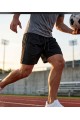 Erkek Siyah Mesh Kumaş Spor Şortu Rahat Kalıp Antrenman Şortu